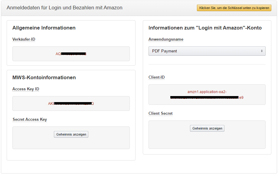 Amazon-Payments-Accountdaten