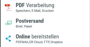 PDFMAILER Aktionen