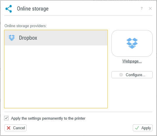 Online Storage Selection