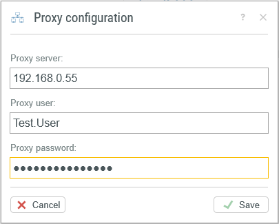 Proxy Configuration