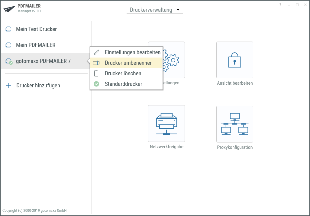 Drucker umbenennen